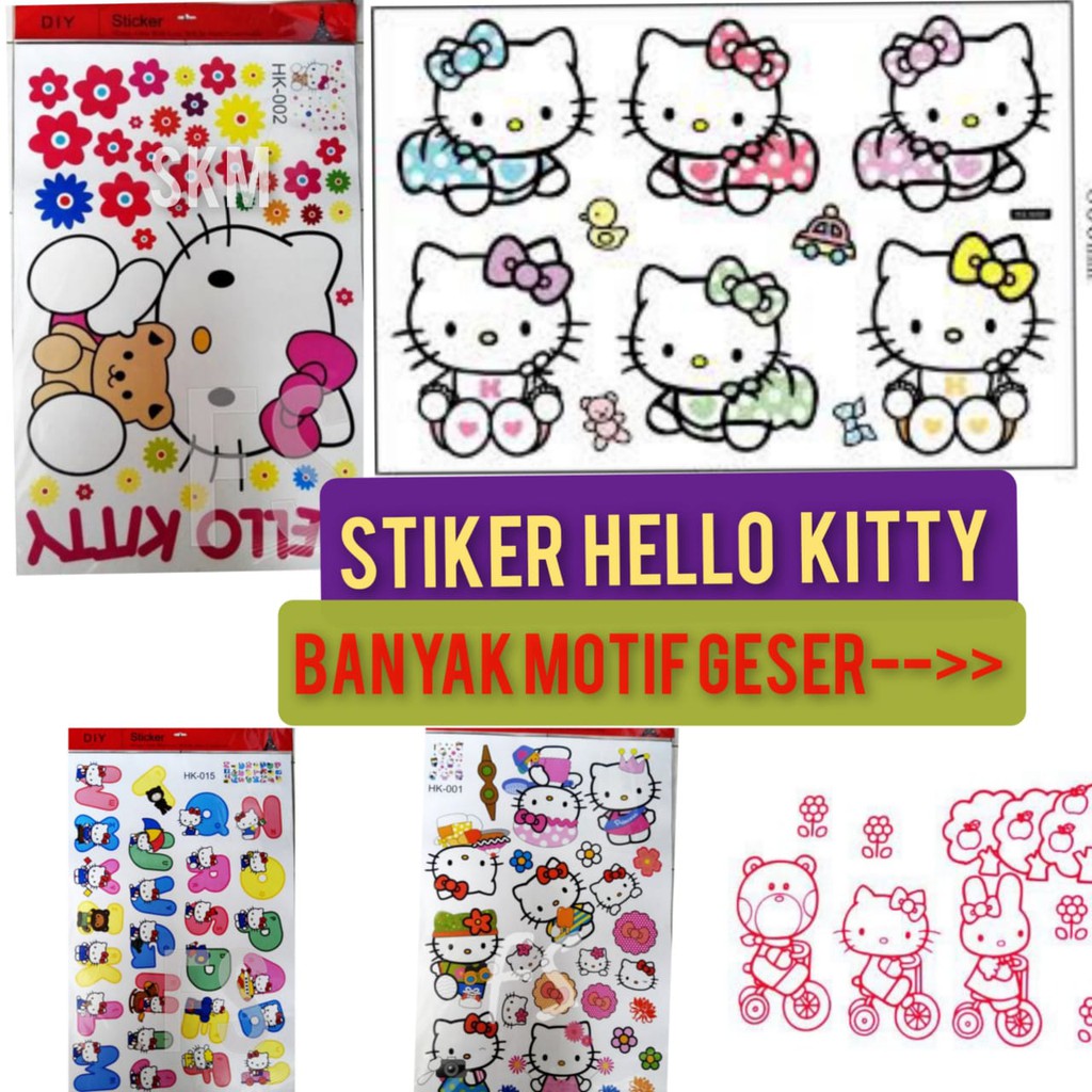 [GD] STICKER HELLO KITTY ANAK CEWEK HELO KITY HK SEPEDA BABY DINDING TEMBOK KAMAR ANAK WALLSTICKER