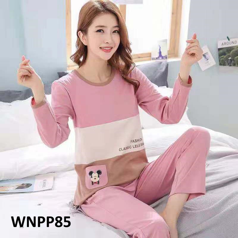 Piyama Wanita Baju Tidur Wanita Mickey Pink Brown