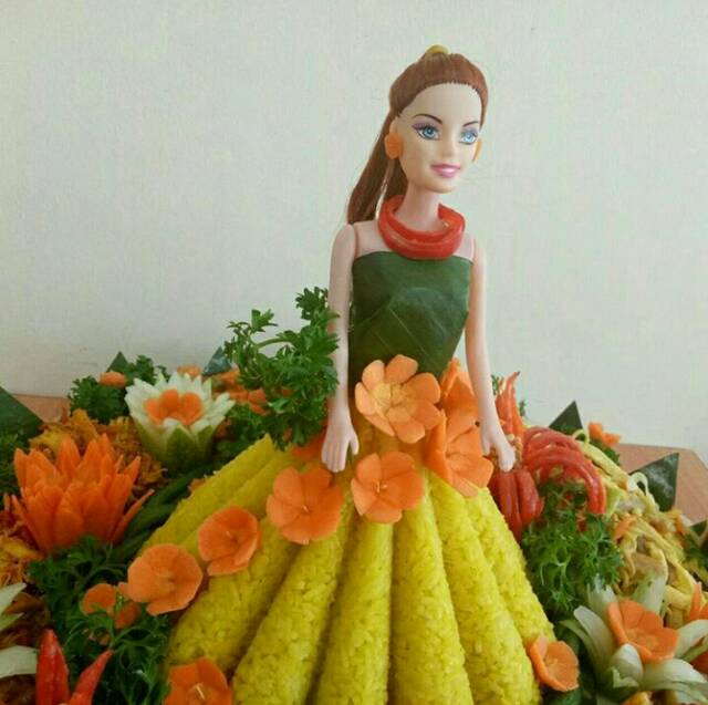 CETAKAN TUMPENG BARBIE - loyang barbie nasi tumpeng - loyang rok barbie - cetakan nasi - cetakan agar - cetakan puding rok barbie