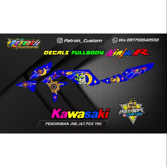 Decal Variasi Custom Kawasaki Ninja R