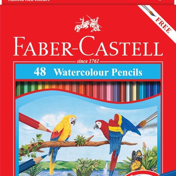 

(DISKON TERMURAH) Pensil Warna Faber Castell 48 Water colour / Free Kuas dan Rautan