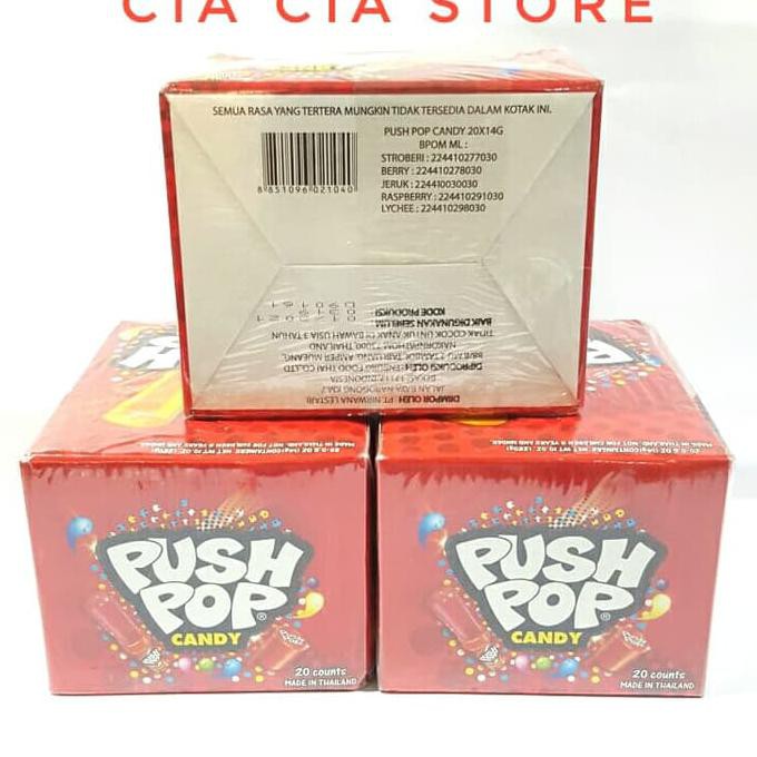 

Permen Permen Push Pop Box 20s / Push Pop Candy 20s / Permen Bentuk Lipstick