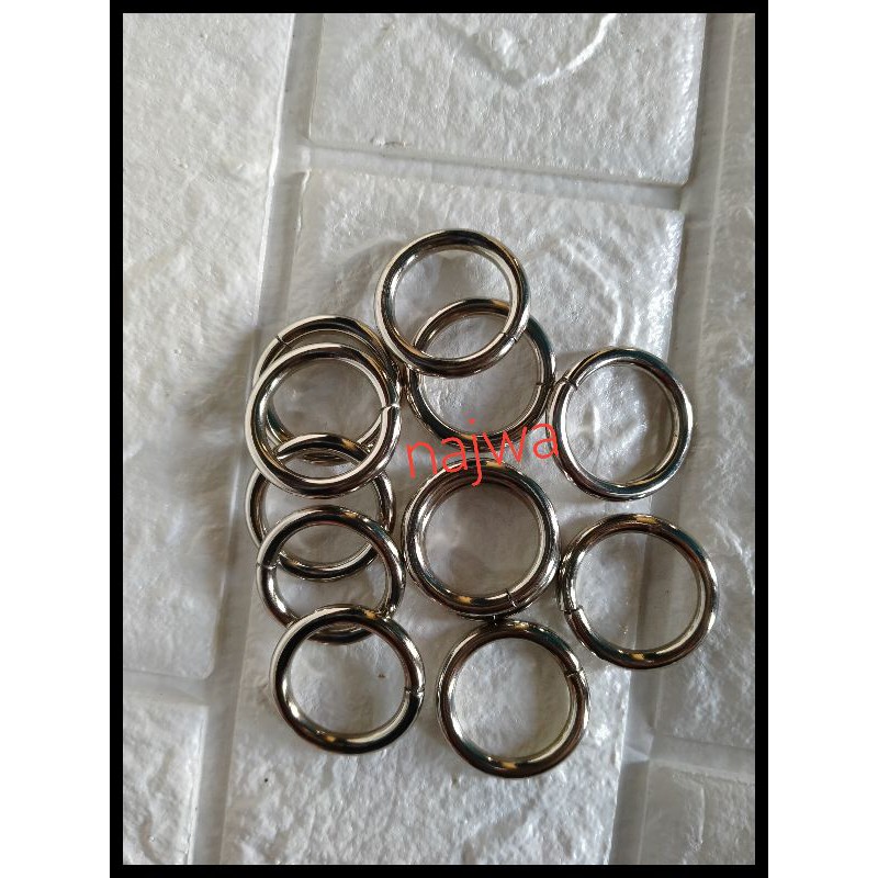 Ring bulat 2cm nikel harga per losin