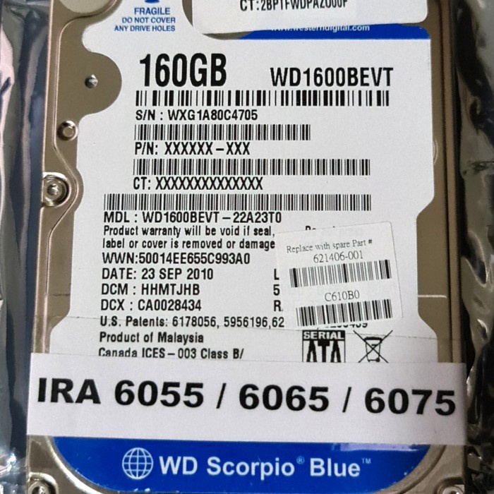 Hardisk Mesin Fotokopi Canon IRA Advance 6055 / 6065 / 6075