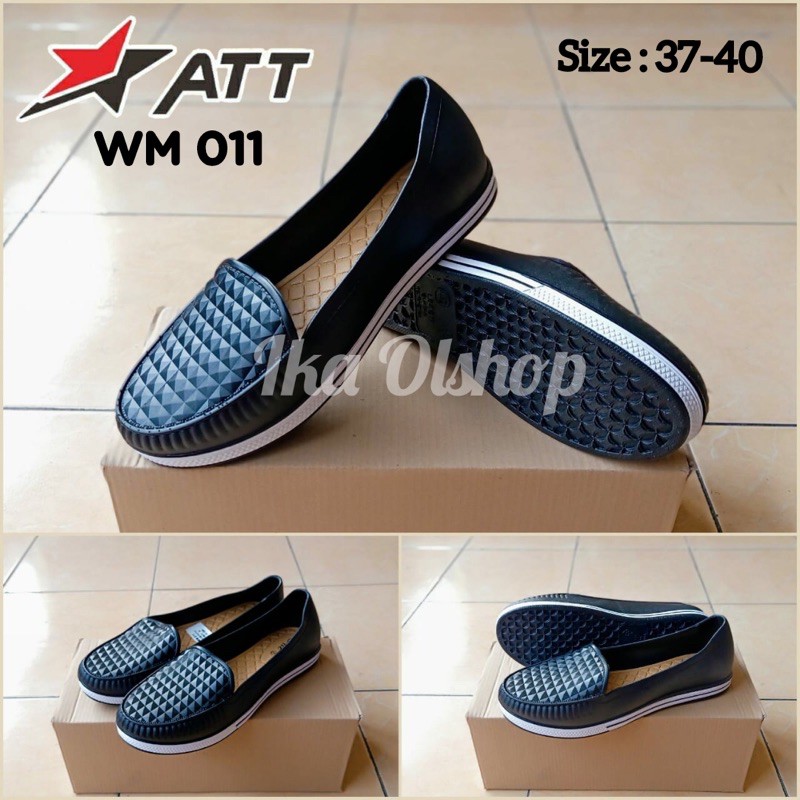 Sepatu Karet Wanita Khusus Hitam Untuk Kerja ATT WM 011