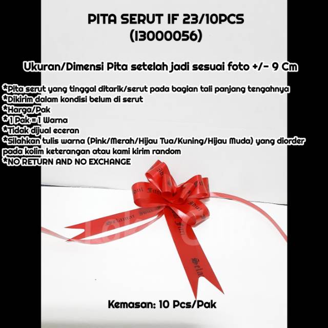 

Pita serut tarik 23" ikat kado souvenir gift parsel box seserahan