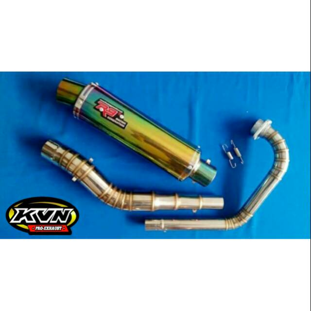 Knalpot racing R9 pelangi for motor R15 Vixion cb150r cbr150 Satria Fu Byson Megapro verza