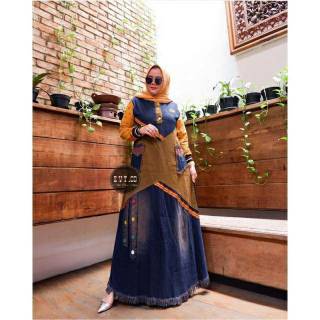 Promo Flash Sale Agen Baju Muslim Gamis Jeans fristy Promo Flash Sale Agen Baju Muslim Gamis Jeans fristy