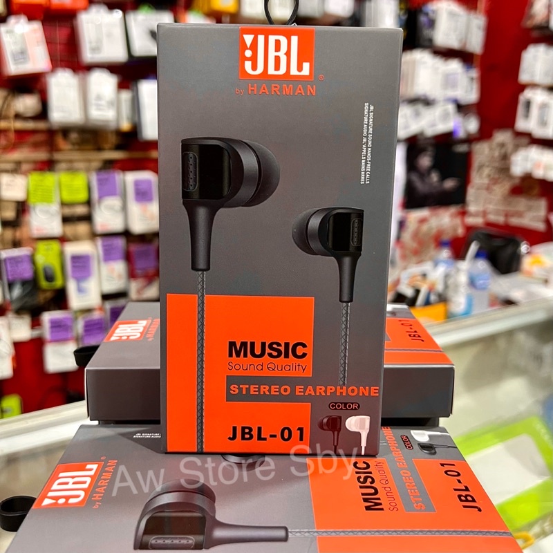 Headset JBL Earbuds Premium Quality Bass Stereo Earphone JBL Super Mega Bass By Harman 001