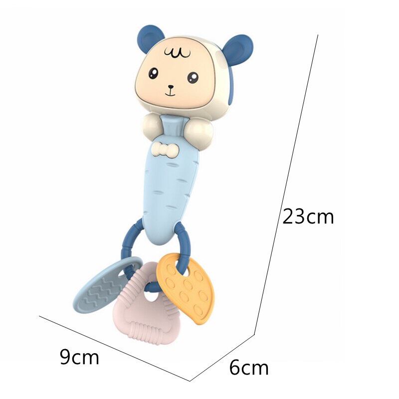 Mainan Bayi Tongkat Rattle Stick Carrot Girl + Teether+ Musik + Lampu Kelap Kelip F781