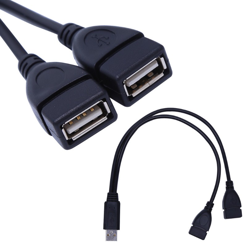 Cre Kabel Extension Splitter Data / Charger Usb 2.0 Tipe A 1 Male Ke 2 Female Bentuk Y