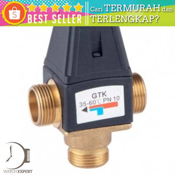 Thermostatic Mixing Valve Solar Water Heater 3-Way Male Thread - GENERAL DN20 Hitam