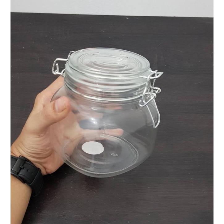 JKKDU800 jar kaca hermatico 800ml / toples kaca kedap udara 800ml