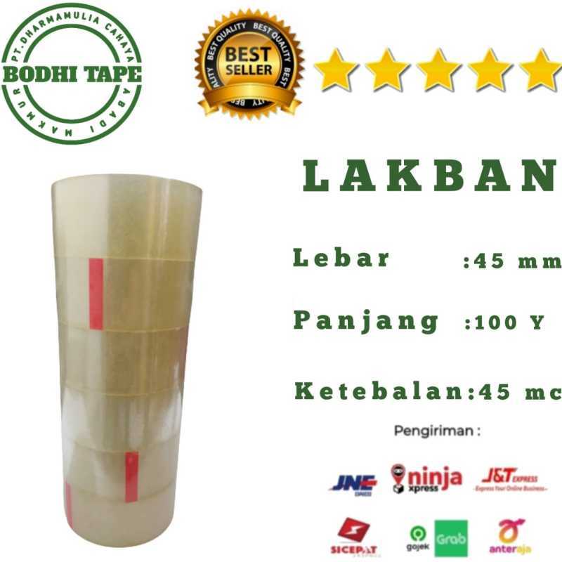 LAKBAN BODHI BENING &amp; COKLAT 45mm X 100 yard Termurah Berkualitas