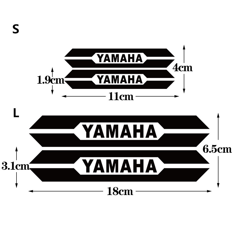 2pcs Stiker Reflektif Tahan Air Untuk Motor YAMAHA