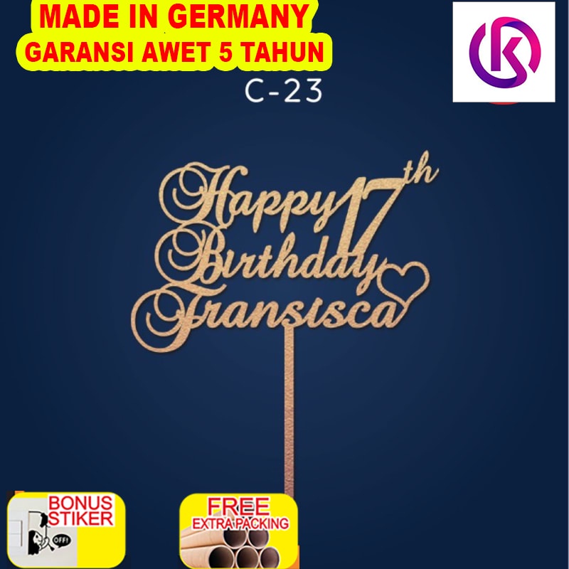 

Murah C-23 Topper / Cake Topper / Hiasan Kue Ulang Tahun Murah / Birthday