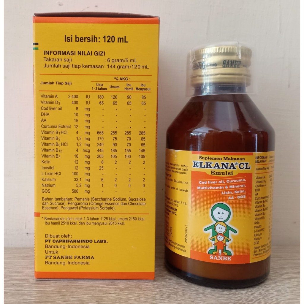 ELKANA 60 ML &amp; ELKANA CL SIRUP 120 ML DAN ELKANA SIRUP - MULTIVITAMIN ANAK SEHAT