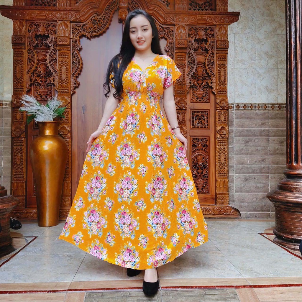 DASTER MOZA PRINT | BALI LONGDRESS-VALEN OREN
