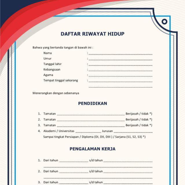 Download 66+ Contoh Surat Surat Riwayat Hidup Gratis Terbaru