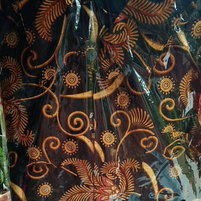 Distro Batik Hrb026 Kenongo Kemeja Tosca Pende Pekalongan Padi M L Xl Sogan Halus Kemeja Batik