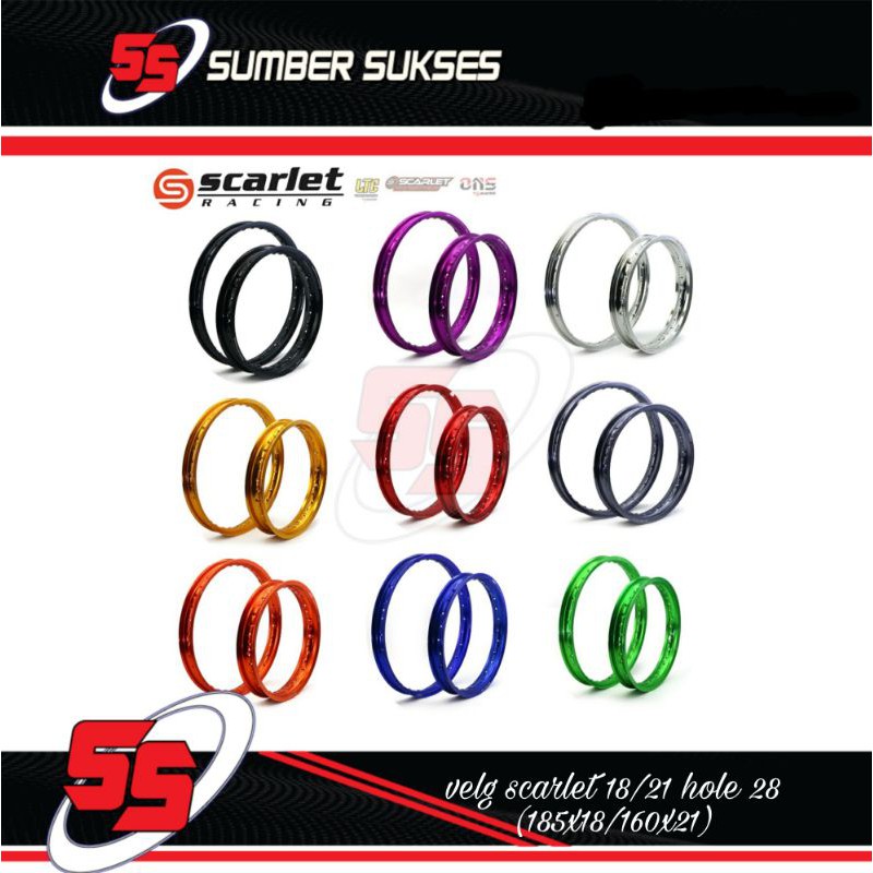 velg scarlet 18/21 // velg almunium // alloy rim // velg non tkracing // velg non tdr