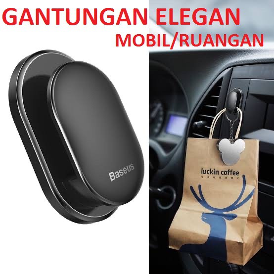 (4 PCS) Gantungan Mewah Organizer Barang Mobil Car Hook Mount - BASEUS