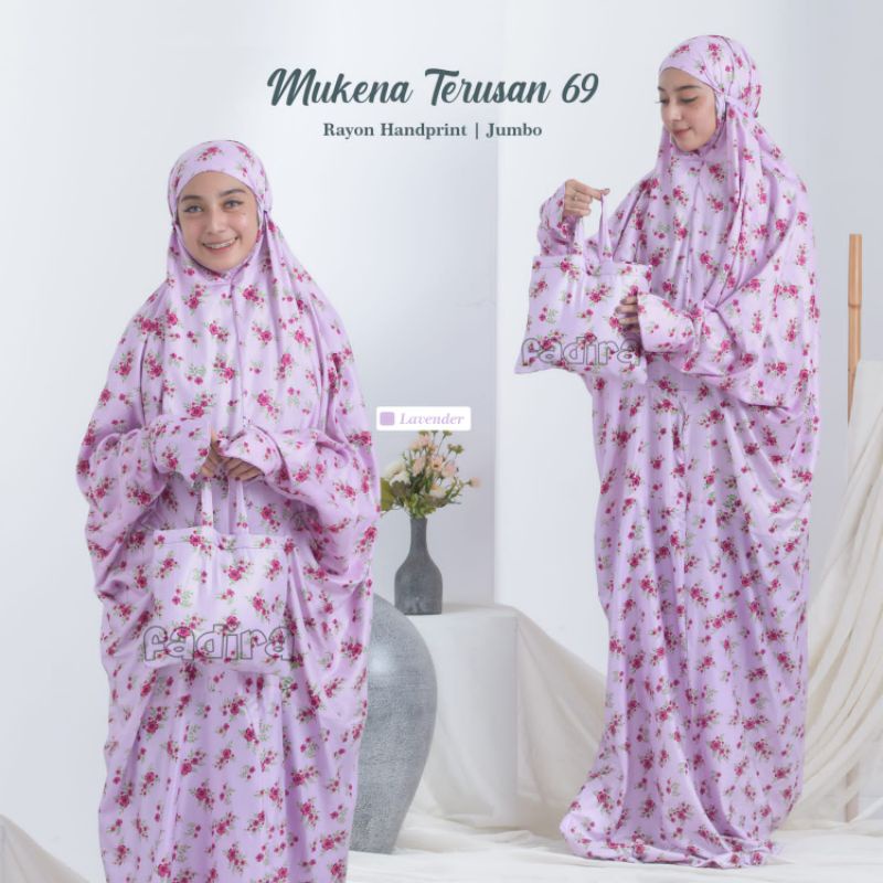 Mukena Terusan Dewasa 69- Mukena Terusan 69 Mom Jumbo Bahan Rayon Adem