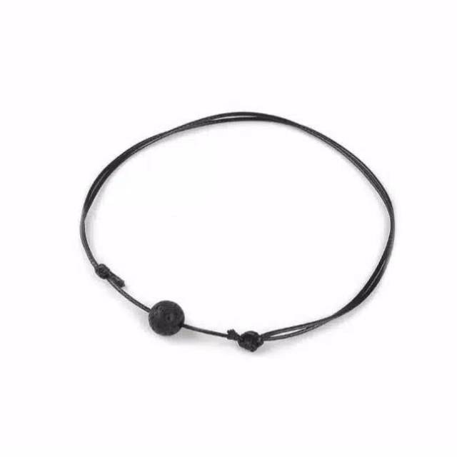 Black Lava Stone Bracelet / Gelang Batu Alam