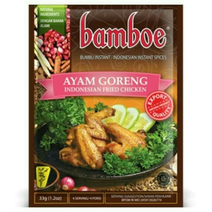 

jual Bahan Pokok Makanan BUMBU MASAK BAMBOE AYAM GORENG 33 GRAM