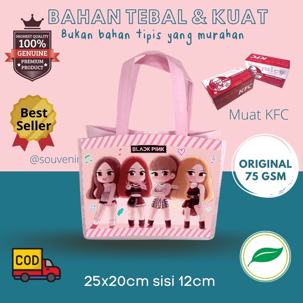 Tas Souvenir Blekping Bl4ck P1nk blankpink Goodie Bag ultah bl*ck P*nk Terlaris KPOP Korea