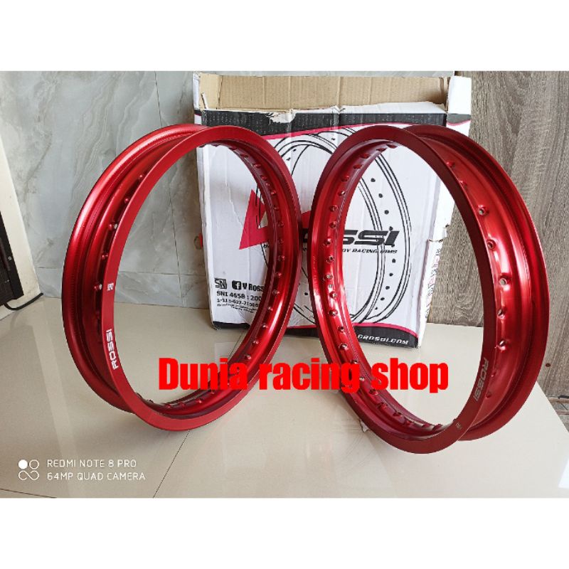 Velg Rossi Pelek Rossi 140 140 17 / 140 160 17 / 160 185 17 / 185 215 17 / 215 250 17 Lingkaran Rossi Sepasang 2Velg ring 17 Gold Hitam Merah Biru Ungu Silver sepasang depan belakang