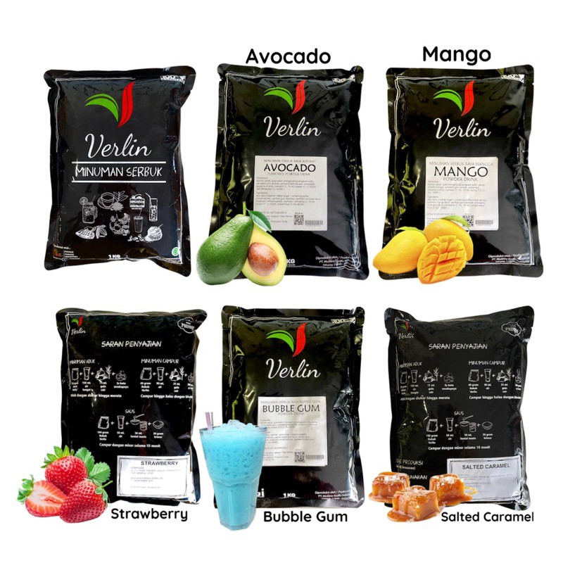 

Bubum Minuman Avocago Mango Strawberry Bubblegum Salted Caramel Greentea Redvelvet Royal thaitea 1kg