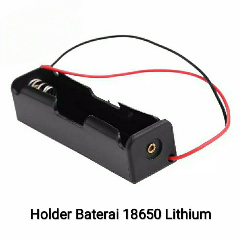 Case + Kabel Holder Baterai Lithium Li-ion 18650 Battery