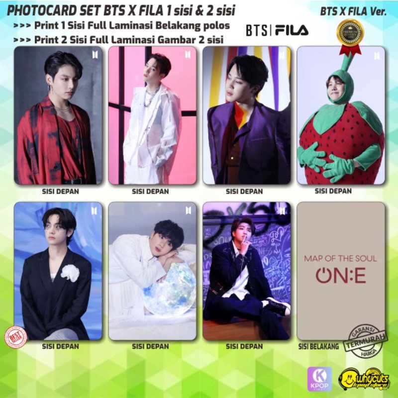 PHOTOCARD SET KPOP PREMIUM BTS / PTD ON STAGE / ESQUIRE / MOTS 7 / FILA