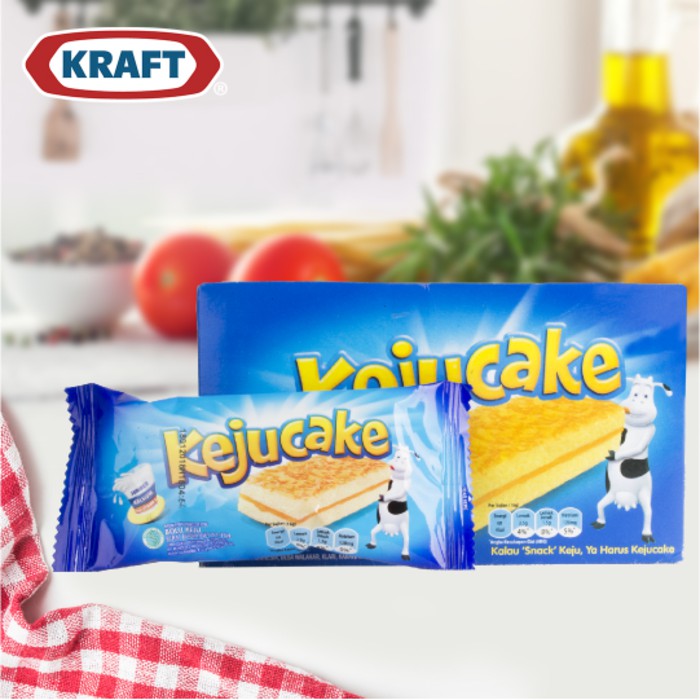 

Keju CAKE Kraft - Bolu Lembut Keju Kraft - 1 boks isi 12 bolu keju