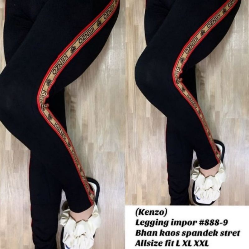 Legging List Import Wanita Premium Tebal Fit S-XXL Jumbo (Bb 40-80 kg)