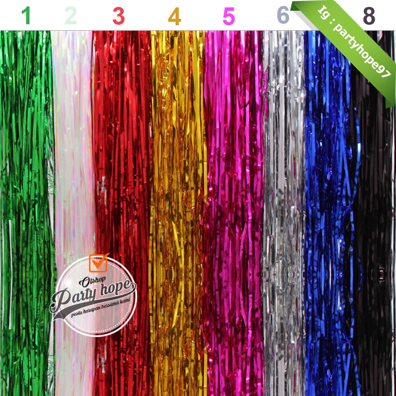 tirai foil tirai rumbai foil curtain back drop foil tirai foil tirai rumbai foil curtain back drop foil