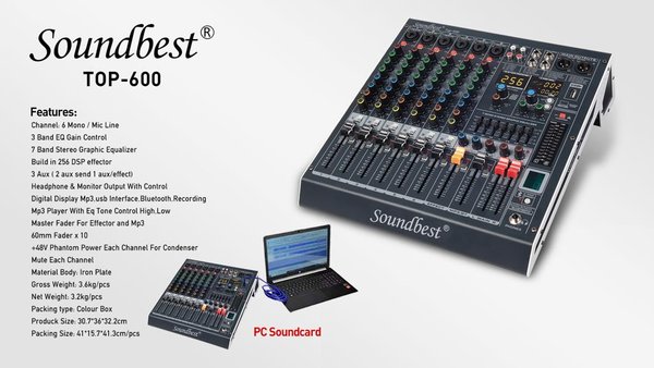 mixer soundbest top 600