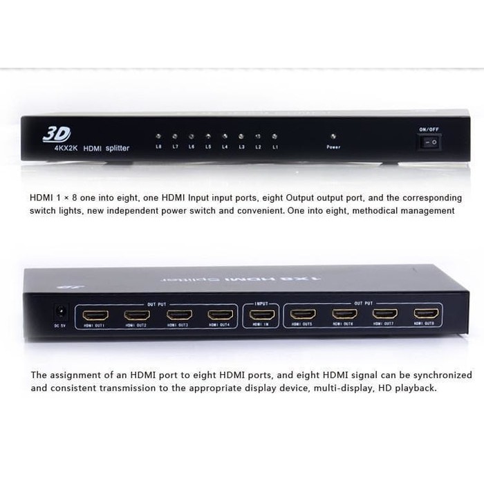 HDMI Splitter 8port 1080p full hd