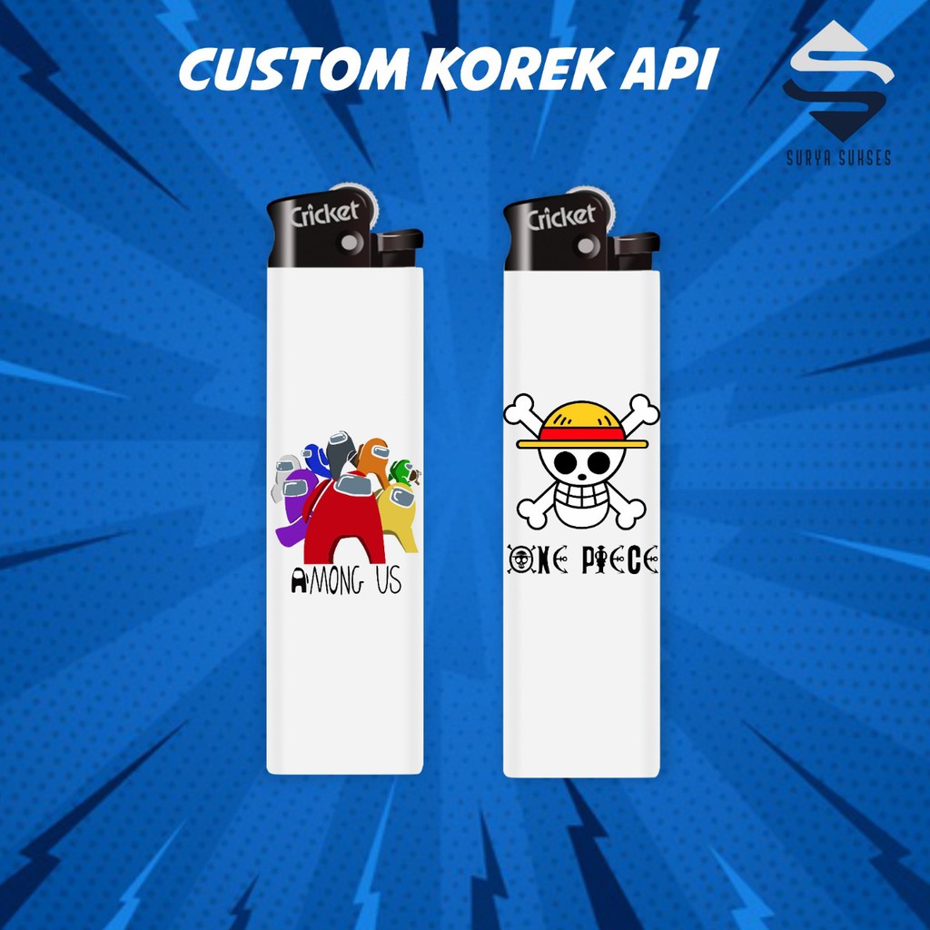 Custom Cricket Korek Api Lighter Promosi Cetak UV Print Warna