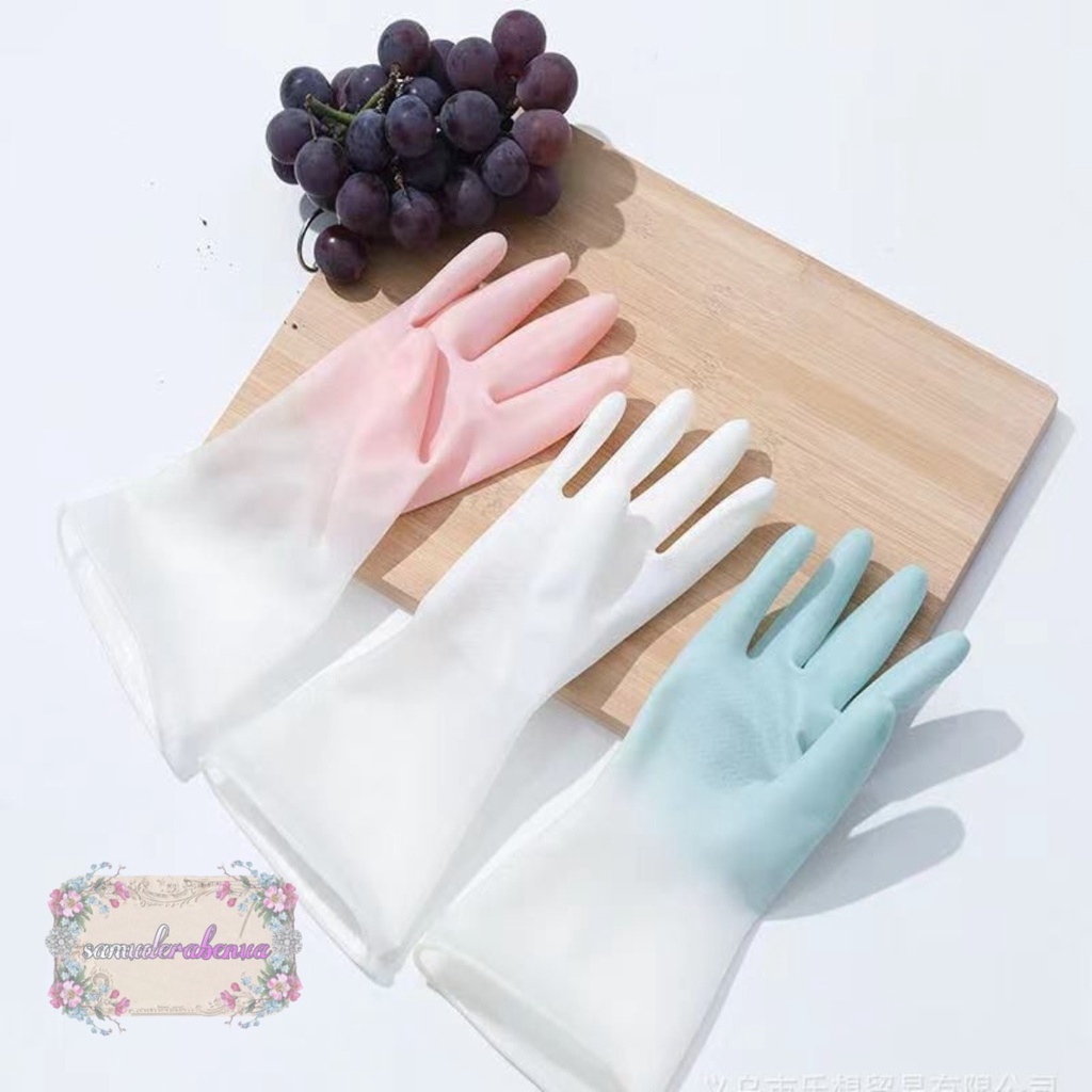 RT15 Sarung Tangan cuci piring karet Latex PTKS Silikon rubber hand glove anti air steril serbaguna SB3033