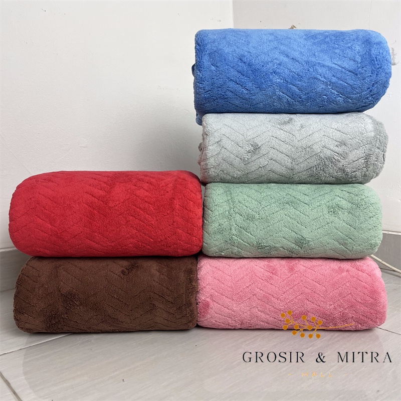 Handuk Mandi Super Jumbo 85X170CM Handuk Unisex Kamar Mandi Microfiber Daya Serap Tinggi Perlengkapan Mandi Terlaris Murah Berkualitas Embos Zigzag