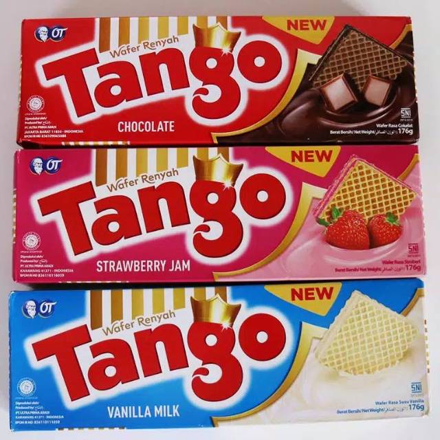 

Tango Wafer 133 gram chocolate/vanilla milk/strawberry jam