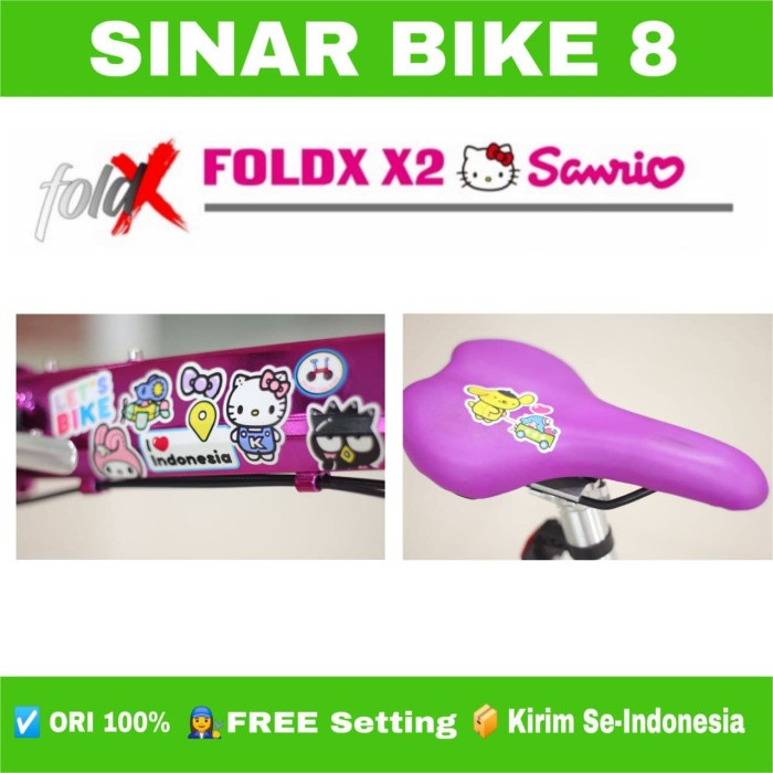 Sepeda Lipat Ukuran 16 Inch ELEMENT FOLDX X2 SANRIO Hello Kitty Folding Bike