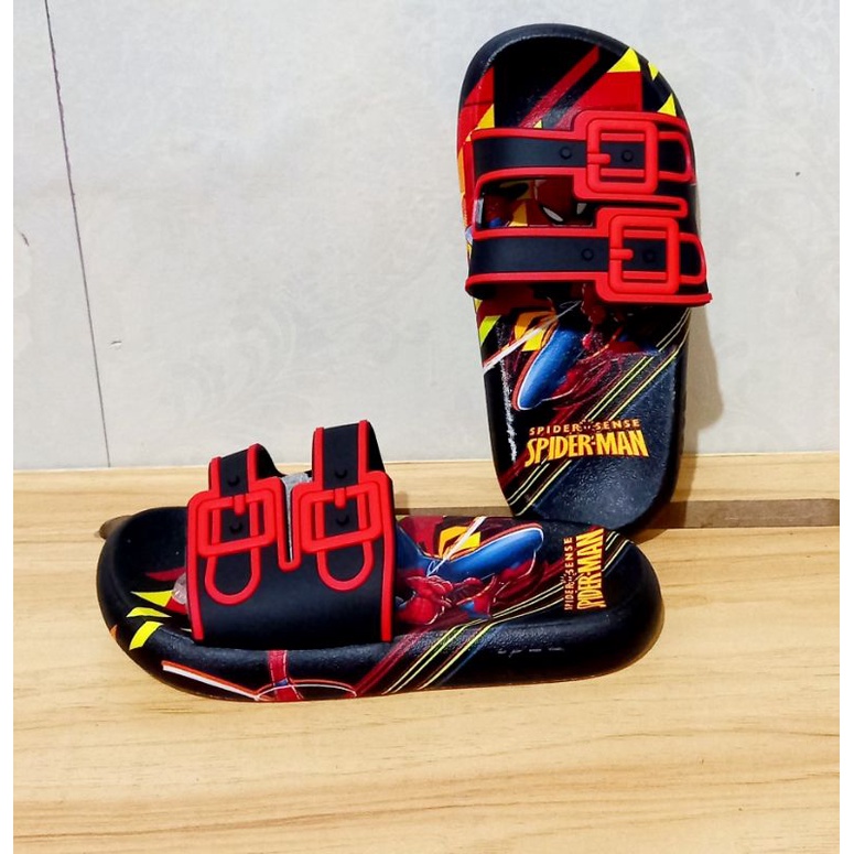 Sandal selop anak cowok spiderman