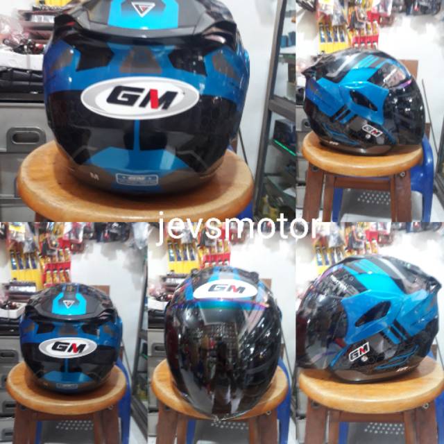 HELM GM FIGHTER BLACK BLUE