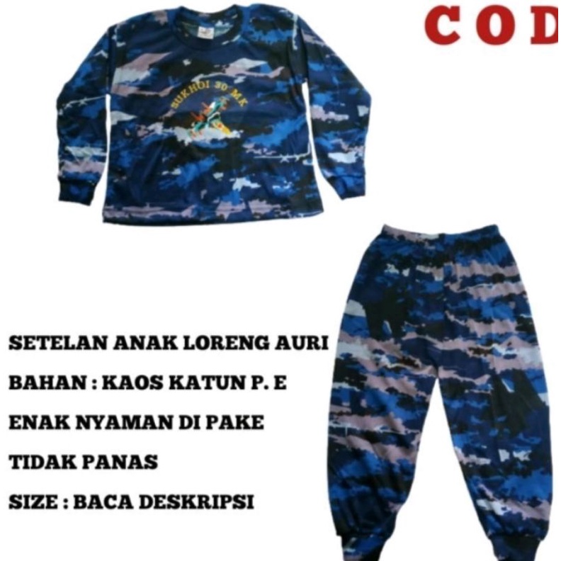 Kaos Anak Loreng AU/stelan kaos anak militer