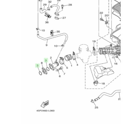 KARET ORING O RING INTAKE INTEK MANIPUL MANIFOLD BYSON KARBU FI INJEKSI ORIGINAL YGP 93210-30611