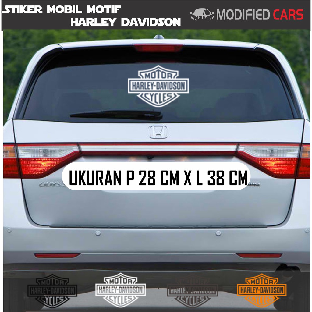 Cutting Sticker Kaca Body Mobil Harley Davidson Stiker
