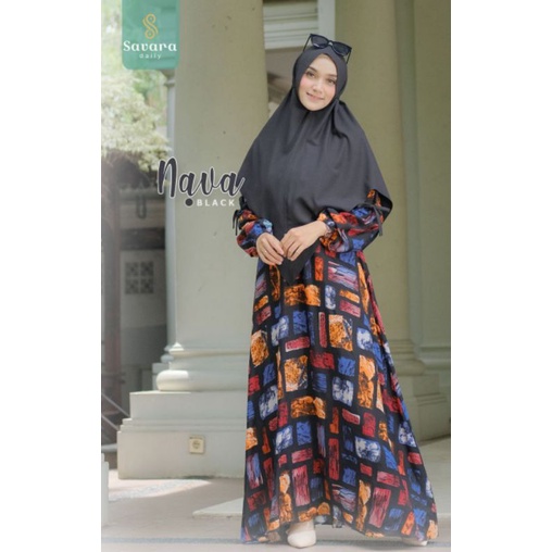 Nava Set/ Gamis rayon Daily/ ori savara